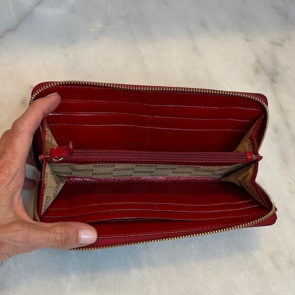 Michael Kors High Gloss Patent Leather Studded Full Size Wallet - Picture 13 of 15